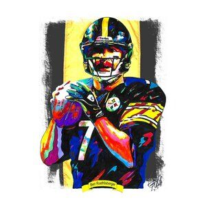 Ben Roethlisberger Steelers QB Football Sports Poster Print Wall Art 13x19